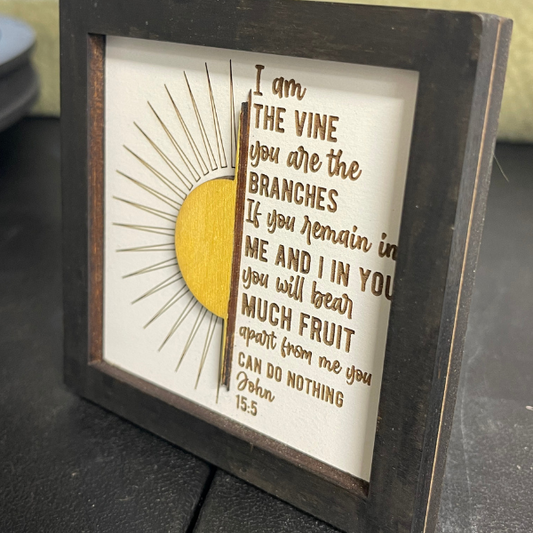 Inspirational Bible Verse Wall Art - I am the vine you are the branches - John 15:5