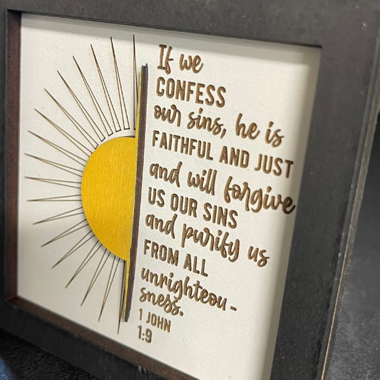 Inspirational Bible Verse Wall Art - If we confess our sins - 1 John 1:9