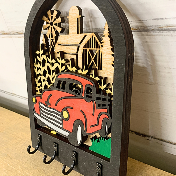 Arch Key Hanger - Farm Truck