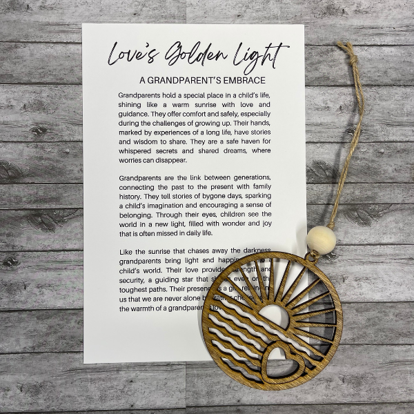 Love's Golden Light Grandparents Charm/Ornament