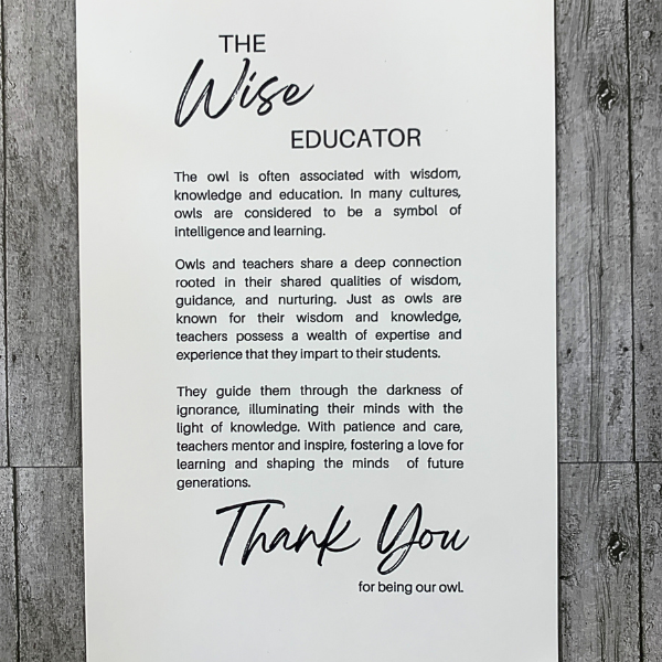 The Wise Educator Charm/Ornament