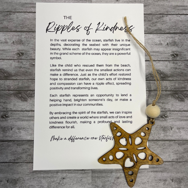 Ripples of Kindness Starfish Charm/Ornament